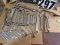 set of ratchet end wrenches and a mix of others