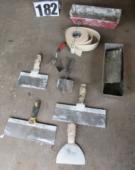 group of dry wall finishing tools