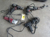 mixed group of corded drill motors  & multi tool