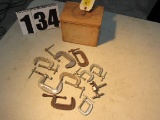 box of 9 mini c clamps