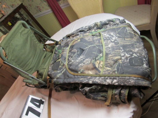 new Kelty back pack for mountain climbing has water bladder with tube and fold down shelf to pack ou