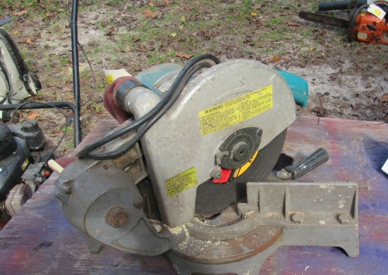 Makita miter saw with abrasive wheel