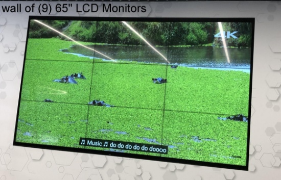 LG 65" LCD 4k monitor 3840x2150 with wall moutn bracket<br>comes in origional cardboard shipping box