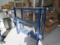 heavy duty blue aluminum shelving unit on casters