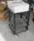 small aluminum work cart  20 inches square 31 tall