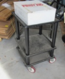 small aluminum work cart  20 inches square 31 tall