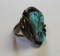 sterling silver dinner ring with turquoise size 5
