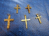 gold plated silver cross pendants