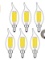 6 pack of Elitco Lighting LED chandelier bulbs