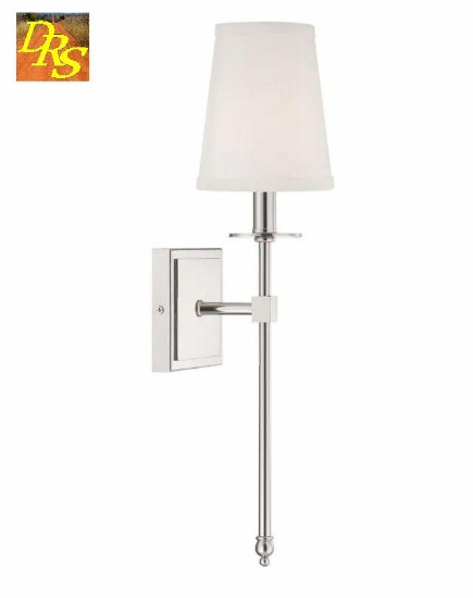 Savoy House 9-302-1-109 wall sconce with antique white shade