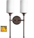 Quourm 5309-2-86 celest 2 light wall sconce oiled bronze