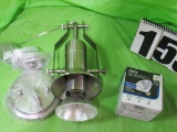 stainless steel pendant light with 39w flood lamp adjustable direction packaging rough