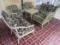 Rattan patio set  (2) sofas (3) arm chairs (2) lamp table(2) lamp table 19