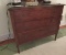 3 drawer dresser walnut finish with glass top 20