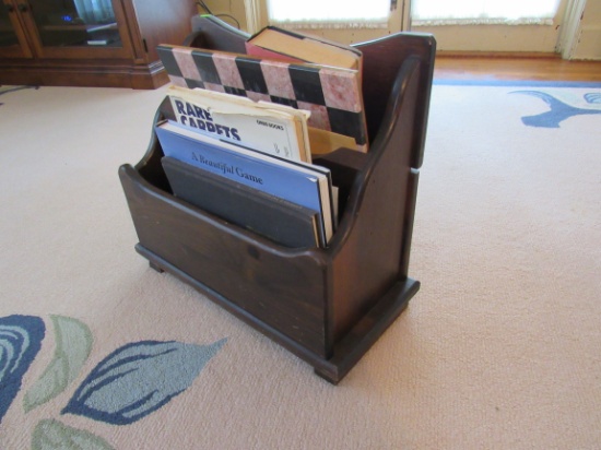 wood magazine rack