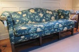 green floral design sofa  (SW sitting room)