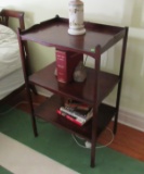 wood spindle night stand shelf unit