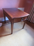 walnut finish lamp table with drawer 21