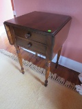 walnut ;finish drop leaf lamp table 34