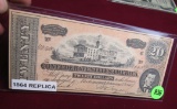 1864 Replica 20 dollar bill Confederate States of America