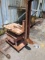 adjustable machining table with vertical rotating fixture are attached