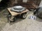 platform dolly with pneumatic tires  has large trash can base