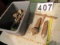 tapered dead centering pin, chuck wrench, and other mixed items