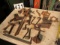 Group of vintage machine handles