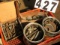 assorted large flat washers and cap screws