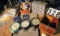 mixed gauges, test equipment, small parts cabinet