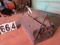 antique metal tool box with fasteners