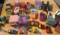 collectible toys including matchbox and other trucks and cars