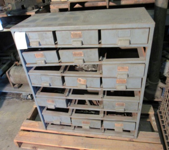 16 drawer small parts cabinet with mixed tooling
