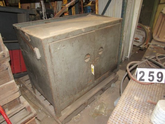 heavy duty steel 2 door storage cabinet 48" w x 24" d x 38" h