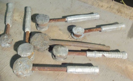 assorted lead hammers