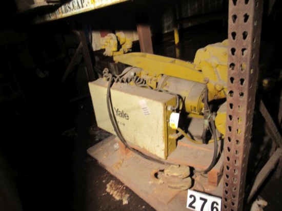 1 ton electric Yale  beam hoist with electric trolley