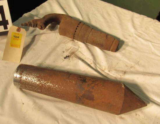 3.5" dia dead centering taper pin  and vintage pneumatic hammer drill