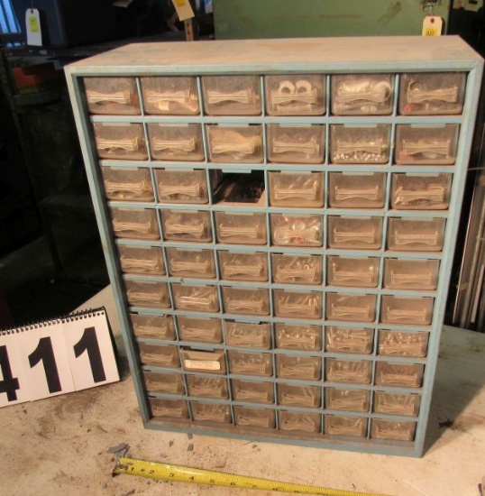 small parts bins with small screws and other hardware