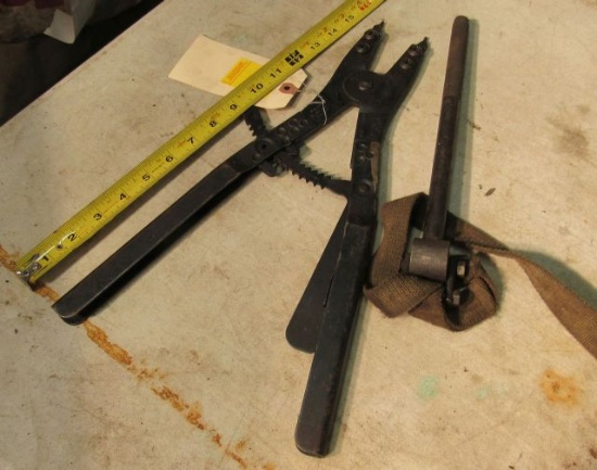 E ring plyers US made with strap wrench