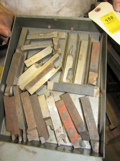 5/8" mostly high speed with some braised carbide turning tools