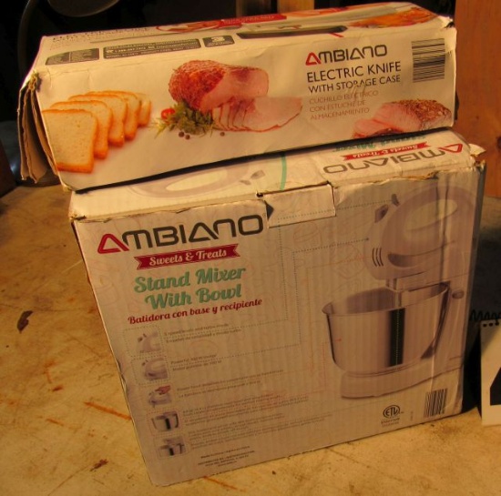 Ambians mixer and Electric knife new