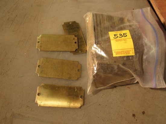 bag of 100 brass plates for engraving