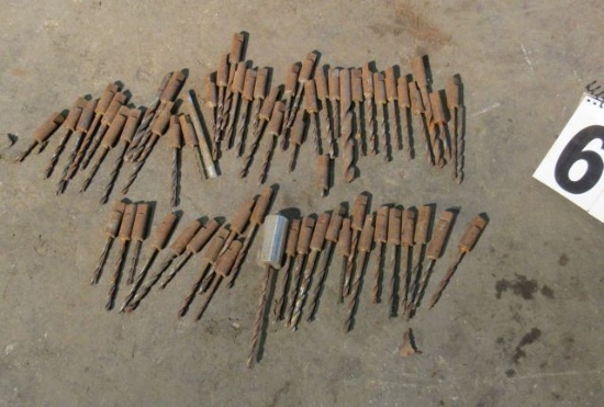 group of 60 drills with multi spindle adapters