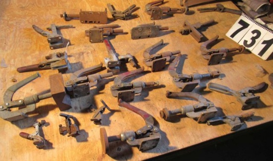 assorted size D-Sta-Co fixture hold down clamps