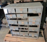 16 drawer small parts cabinet with mixed tooling