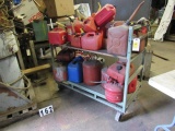 steel meat market cart with 2 shelves on casters 54