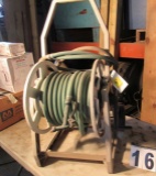 plastic garden hose reel with hose