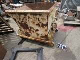 fork lift trash dump bin