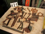 Group of vintage machine handles
