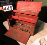 tool box with Plumb tools, sockets and driver